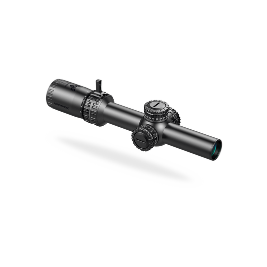 Swampfox Arrowhead LPVO Series Rifle Scope 1-6x24 SFP 30mm Guerilla Dot MOA IR Black