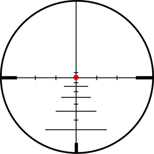 KonusPro 3-9x40mm Rifle Scope Engraved SFP Blue/Red Dot 550 Ballistic Reticle Illuminated Matte Black