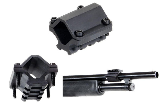Leapers UTG Paintball Rail Barrel Mount Universal Shotgun - 3 Slot - Single-rail