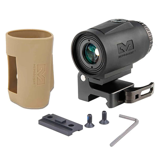 Mepro MMX3 3x Micro Magnifier w Integrated Side Flip Adaptor