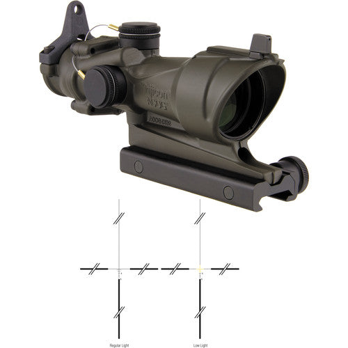 Trijicon ACOG 4x32 Riflescope Amber Crosshair Illuminated Reticle, Cerakote OD Green TA01-D-100318