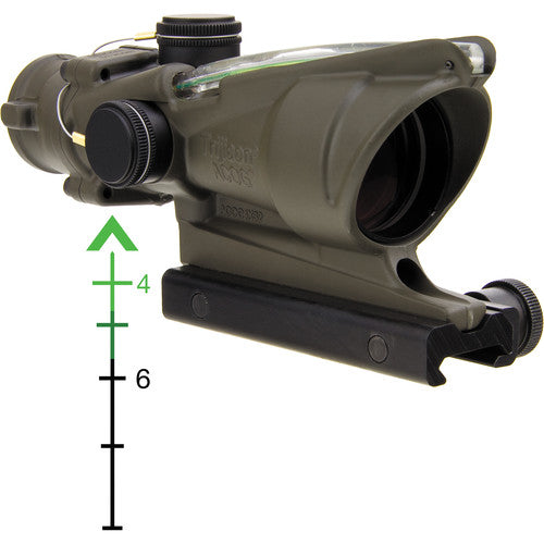 Trijicon ACOG 4x32 Riflescope with TA51 Mount Green Chevron  Dual-Illum Reticle TA31-D-100312