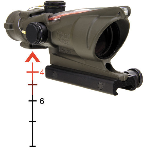 Trijicon ACOG 4x32 Riflescope with TA51 Mount Red Chevron Dual-Illuminated Reticle TA31-D-100309