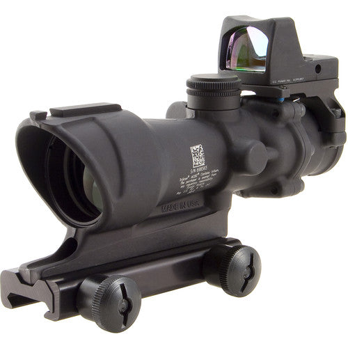 Trijicon ACOG 4x32 Center Illum Riflescope & 3.25 MOA Red Dot Type 2 RMR Sight Kit CI .223 Amber Crosshair Reticle TA01-D-100556