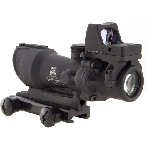 Trijicon ACOG 4x32 Center Illum Riflescope & 3.25 MOA Red Dot Type 2 RMR Sight Kit CI .223 Amber Crosshair Reticle TA01-D-100556