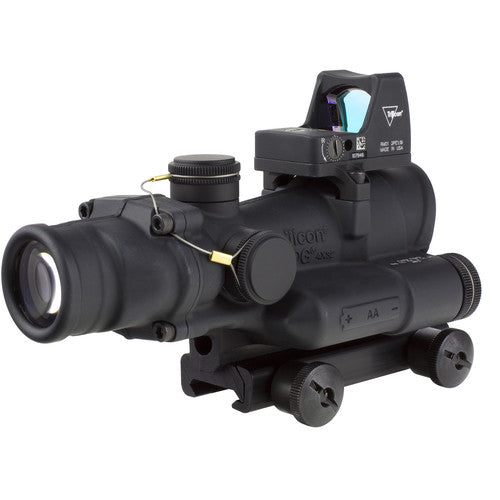 Trijicon ACOG 4x32 LED Illum Scope & 3.25 MOA Red Dot Type 2 LED RM01 Sight Kit .223 Red Crosshair Illuminated Reticle TA02-C-100558