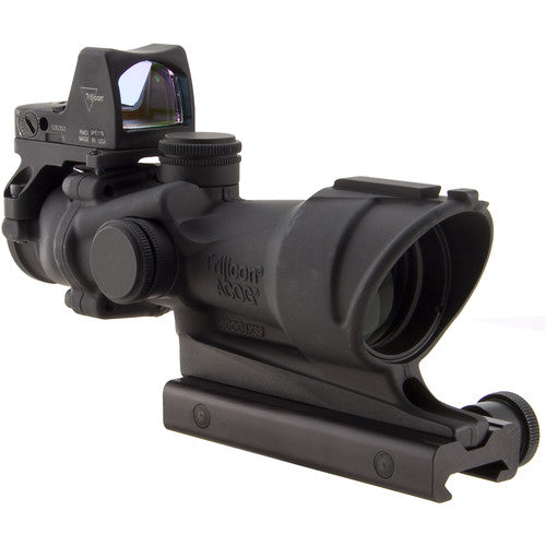 Trijicon ACOG 4x32 Center Illum Riflescope & 3.25 MOA Red Dot Type 2 RMR Sight Kit CI .223 Amber Crosshair Reticle TA01-D-100556