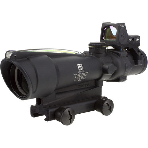 Trijicon ACOG 3.5x35 Riflescope & 3.25 MOA Red Dot Type 2 RMR Kit Green Chevron .223 Ballistic Reticle TA11-C-100565