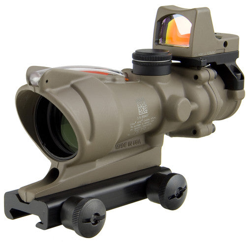 Trijicon ACOG 4x32 Dual Illum Riflescope 3.25 MOA Red Dot Type 2 RMR Sight Kit DI .223 Red Chevron Reticle TA31-D-100570