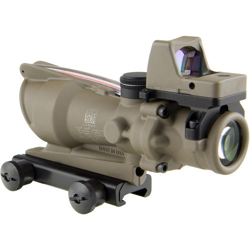 Trijicon ACOG 4x32 Dual Illum Riflescope 3.25 MOA Red Dot Type 2 RMR Sight Kit DI .223 Red Chevron Reticle TA31-D-100570