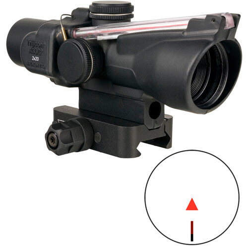 Trijicon ACOG 2x20 Dual Illum Red 9.2 MOA Triangle Riflescope w/Q-LOC Mount TA47-C-400342