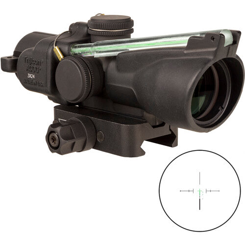 Trijicon ACOG  3x24 Compact Riflescope, Dual Illum Low Height, Green Crosshair .223 55 gr Reticle TA50-C-400353