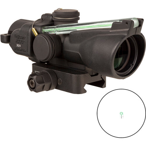 Trijicon ACOG 3x24 Compact Riflescope, Dual Illum Green Horseshoe Dot 7.62x39 / 123 gr Reticle TA50-C-400350