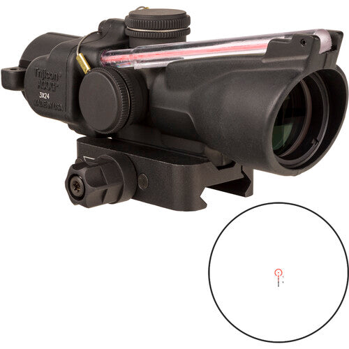 Trijicon ACOG 3x24 Compact Riflescope, Dual Illum Low Height, Red Horseshoe Dot .223 / 55 gr Reticle TA50-C-400354
