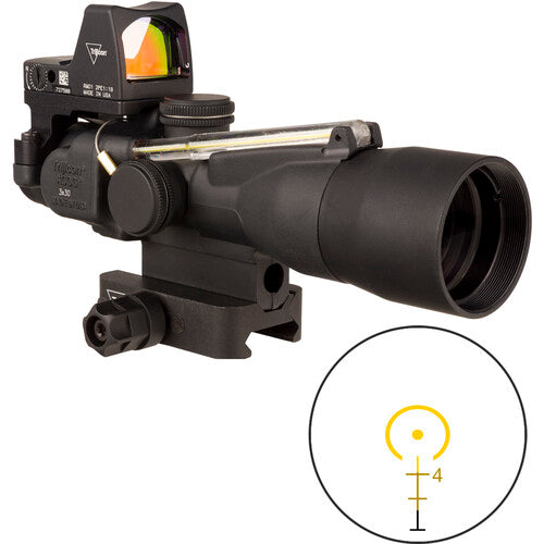 Trijicon ACOG 3x30 Dual Illum Riflescope and 3.25 MOA Red Dot Type 2 RMR Sight Kit TA33-C-400395
