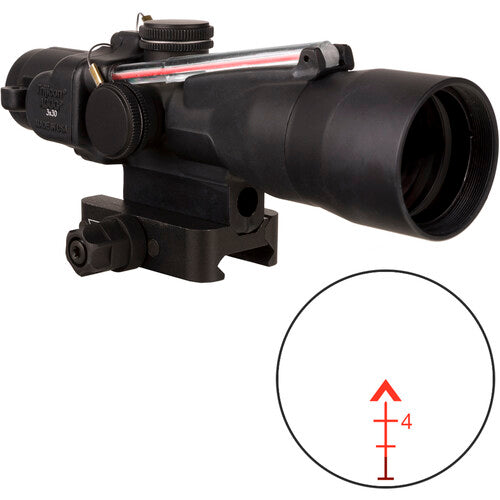 Trijicon ACOG 3x30 Riflescope, Dual Illum Red Chevron .223 62 gr. Ballistic Reticle TA33-C-400378