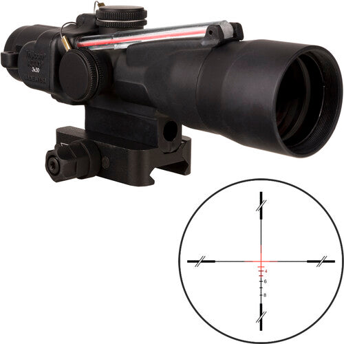 Trijicon ACOG 3x30 Riflescope Dual Illuminated Red Crosshair .308 168 gr. Winchester Ballistic w/Q-LOC Mount TA33-C-400376
