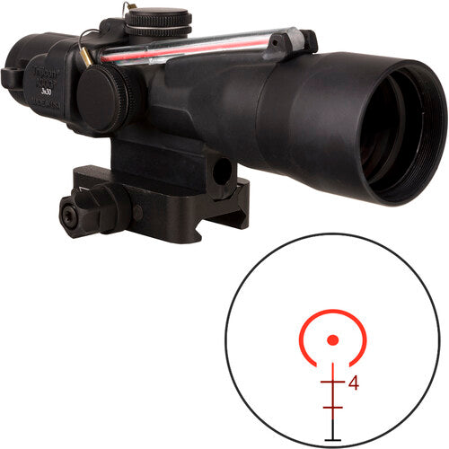 Trijicon ACOG 3x30 Riflescope, Dual Illum Red Horseshoe/Dot 5.56x45mm 62 gr. Ballistic Reticle TA33-C-400380