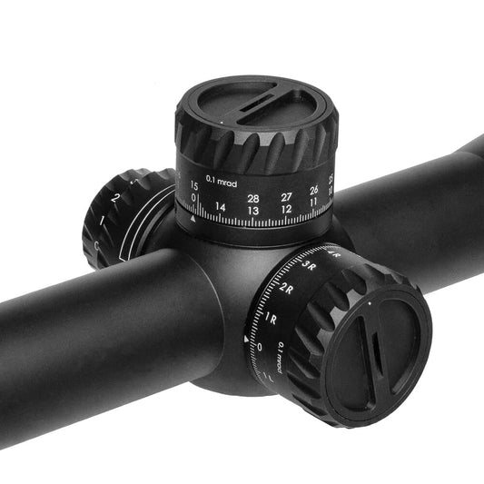 Tangent Theta TT735P Professional Marksman 7-35x56mm Riflescope features precision controls for accurate targeting.