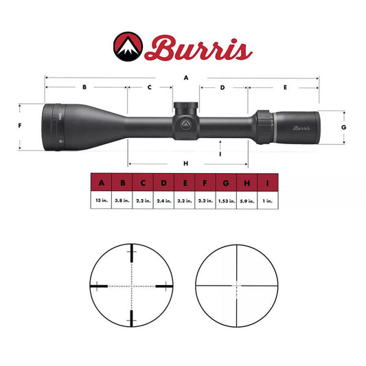 Burris Droptine Rifle Scope 4.5-14x-42mm 1" SFP Ballistic Plex Non Illum. Matte 200077