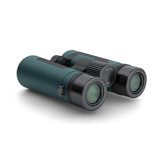 German Precision Optics Polariz Binocular Bundle 10x42 Green Black with Harness Tripod Adaptor