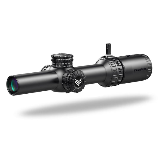 Swampfox Arrowhead LPVO Series Rifle Scope 1-8x24 30mm SFP IR Green MOA Black
