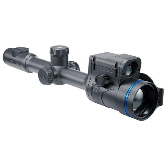 Pulsar Thermion 2 LRF XL50 HD Thermal Rifle Scope 1.75-14x50mm offers unmatched clarity and precision in any environment.