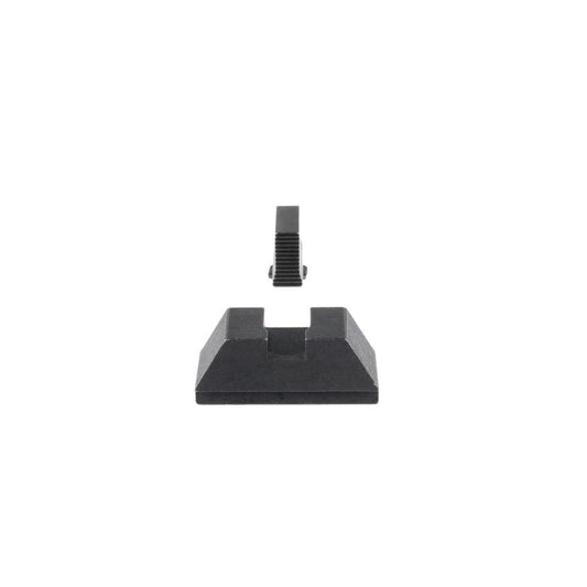 Ameriglo Optics Compatible Handgun Sight Set for Glock Flat Black .295? Rear 1L Tall Serrated Black .220? Front