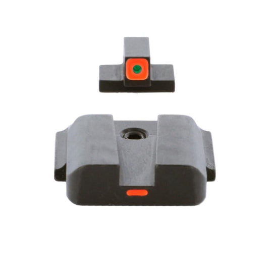 Ameriglo CAP Sight Set Green Tritium Orange Square Outline Front Orange Non-Trit Rear for M&P Shield