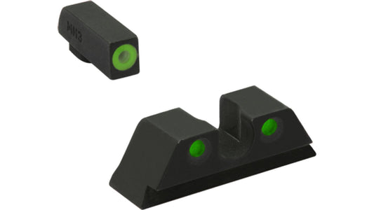 Meprolight ML40220 Hyper-Bright Green Ring Front/Green Rear Sights for Glock Models 4243
