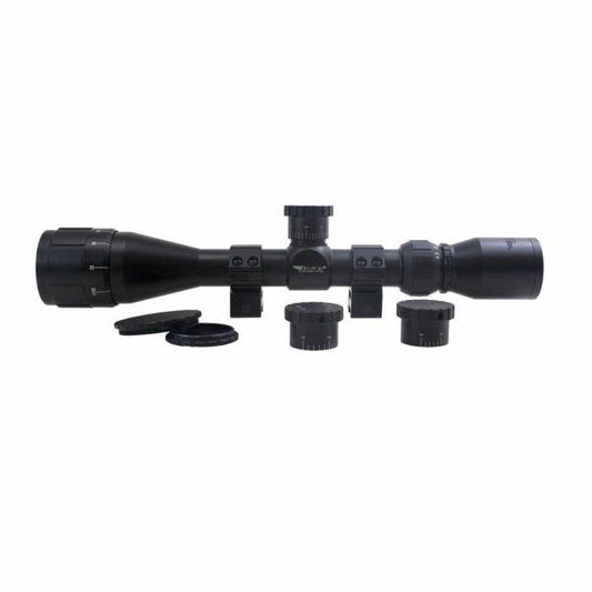 BSA Sweet .17 3-9x40mm Adjustable Objective Rifle Scope SFP 30/30 Reticle Non Illuminated Black with Dovetail Rings Blister