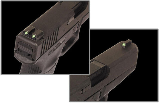 Truglo Tritium Night Sights For Glock 42/43/43x/48 Front Green Rear Green