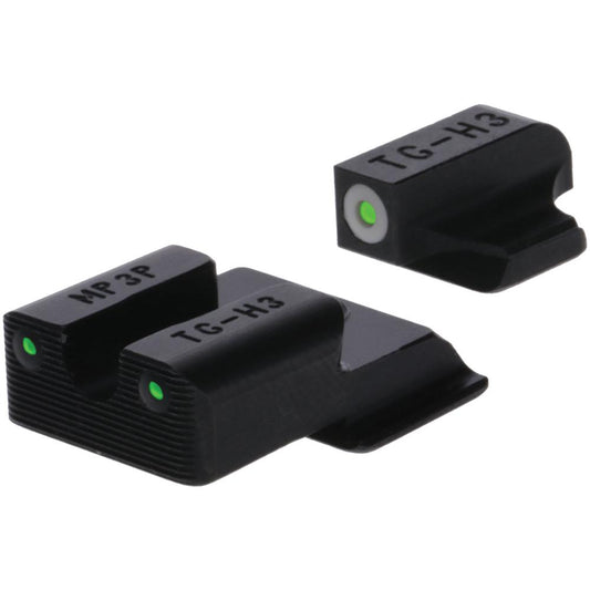 Truglo Tritium Pro Night Sights with White Focus Ring for S&W Shield EZ in 9mm