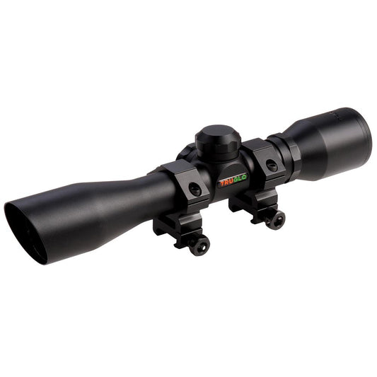 TruGlo Compact Rimfire & Shotgun Rifle Scope - 4x32mm Diamond Ballistic 22.5' 5" Black