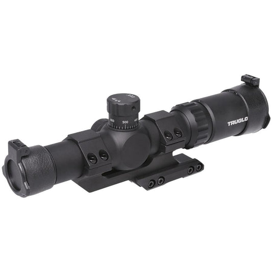 Truglo Tru-Brite 30 SeriesTactical Rifle Scope 1-6x24mm 30mm SFP IR Power Ring Duplex Mil-Dot Illum TG8516TL