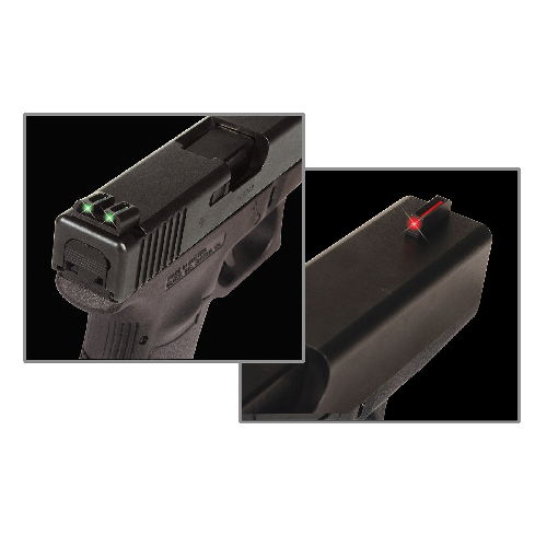 TruGlo Fiber Optic Sight Set for S&W M&P, SD9, SD40 Steel Fiber Optic Red Front, Green Rear