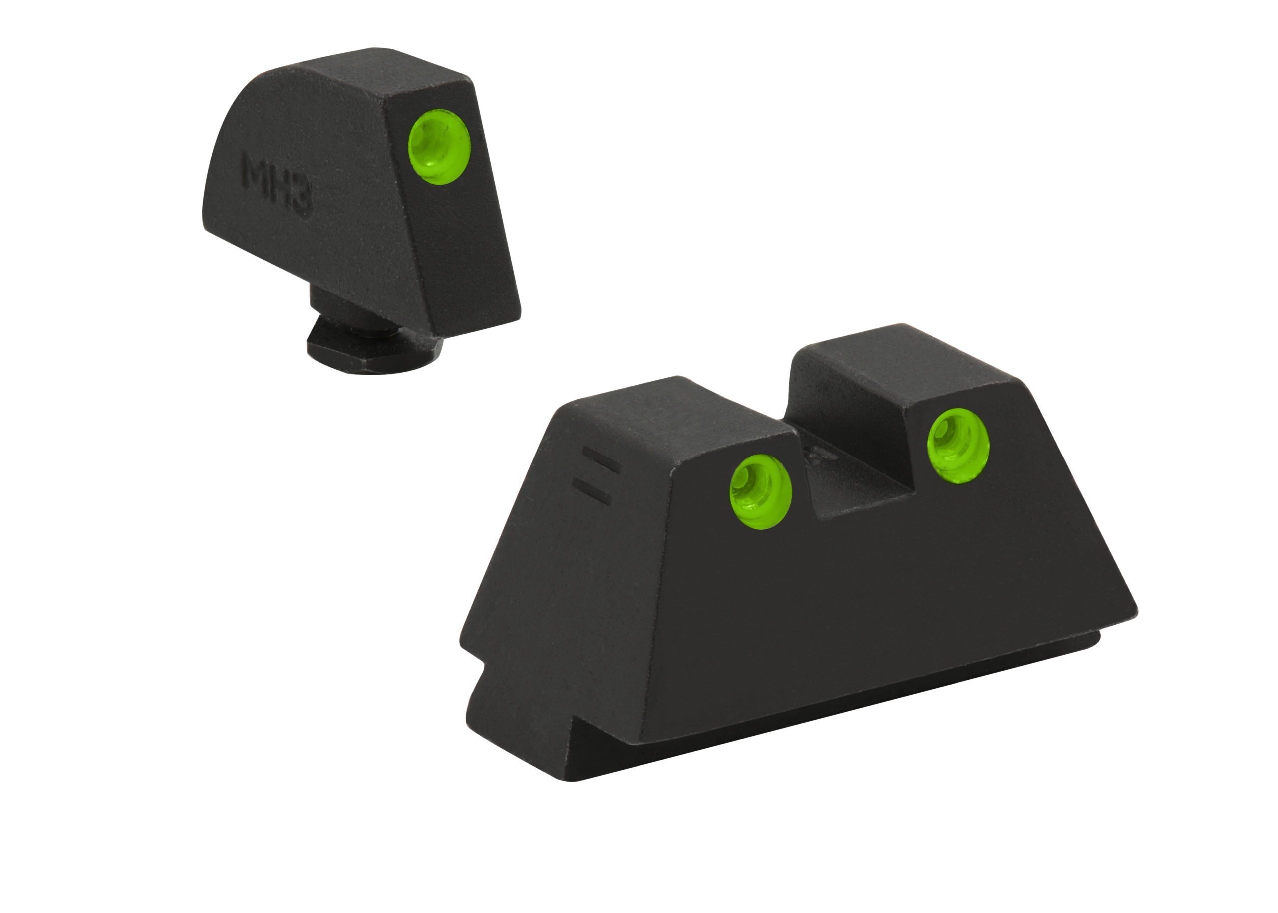 Meprolight Tru-Dot Night Sights for Suppressed Glock models 17, 17L, 19, 22, 23, 24, 25, 31, 32, 33, 34, 35, 36, 37, 38, 39 - SharpShooter Optics