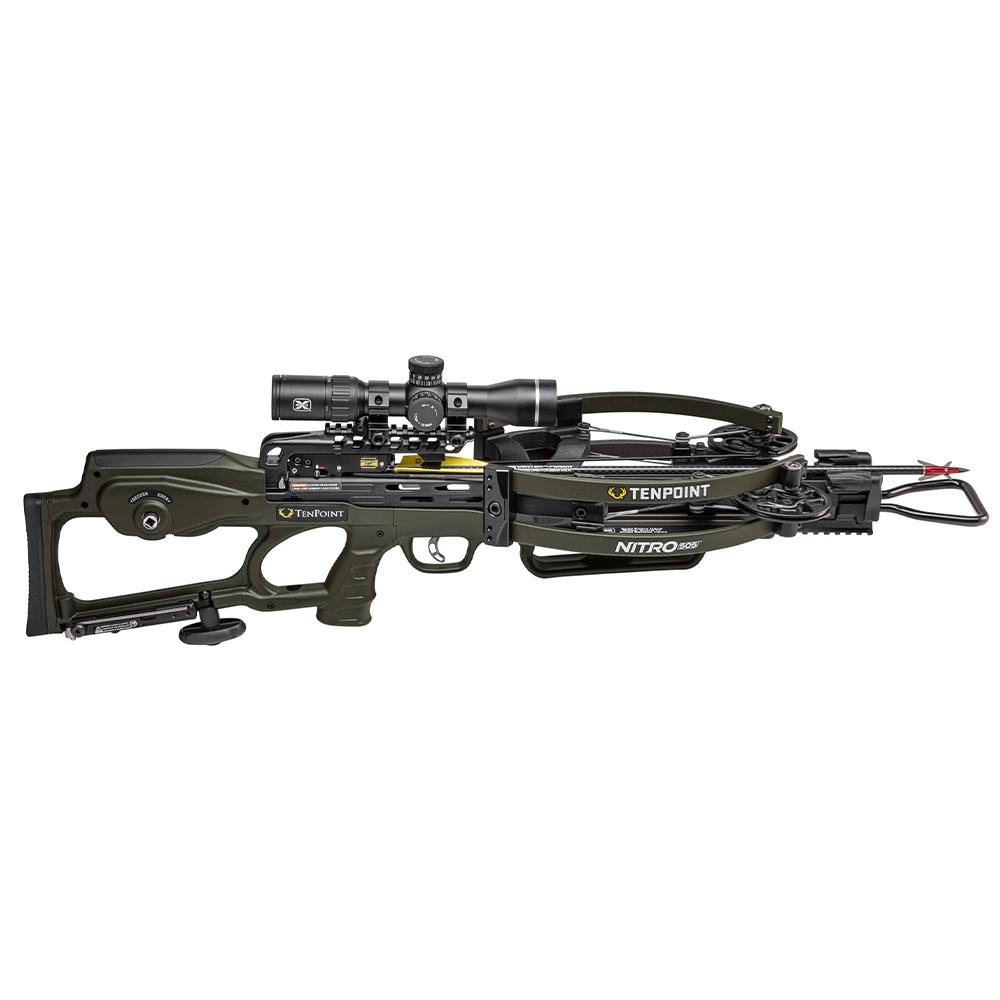 TenPoint Nitro 505 Crossbow ACUslide EVO-X Elite Scope Moss Green