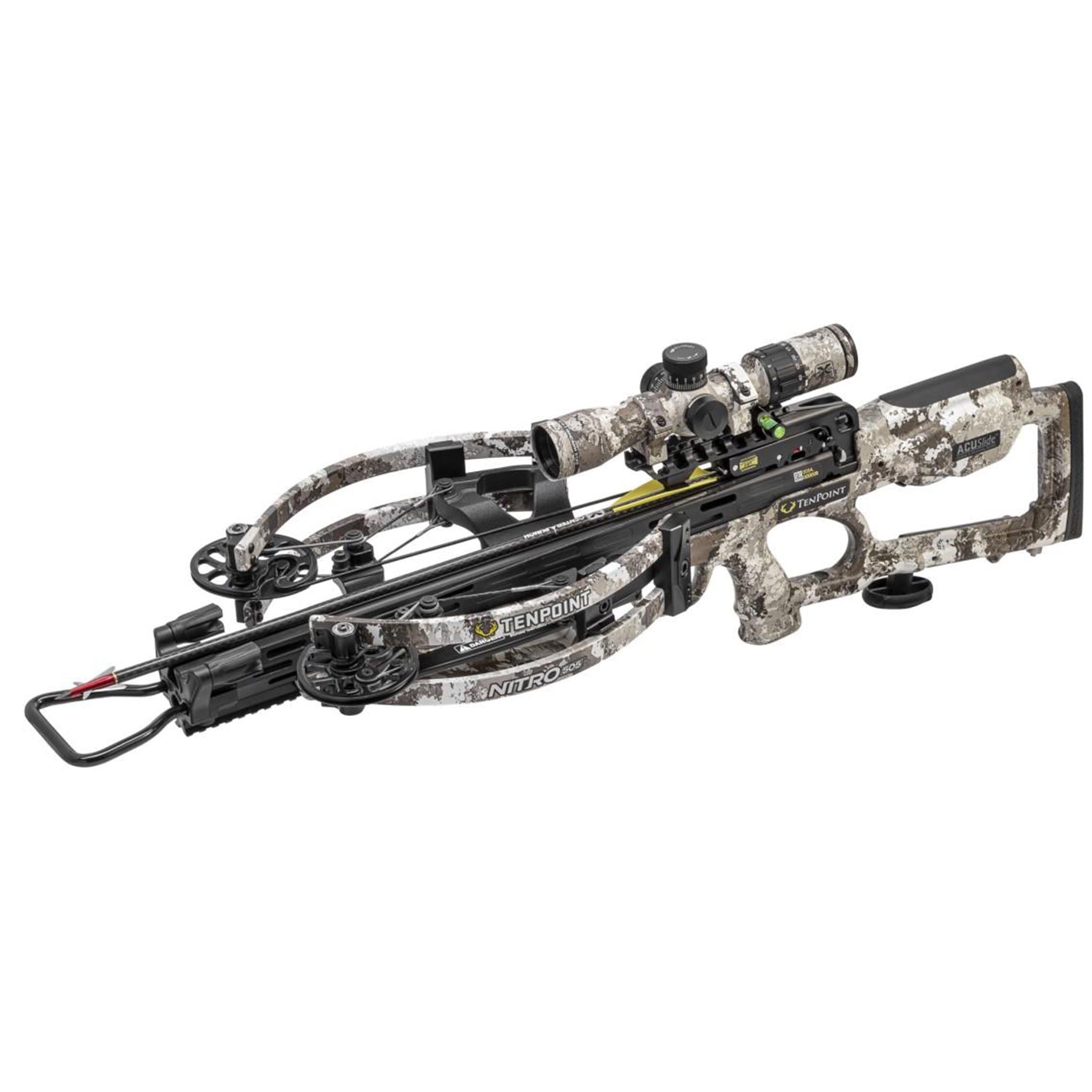 TenPoint Nitro 505 Crossbow ACUslide EVO-X Elite Scope Veil Alpine Camo