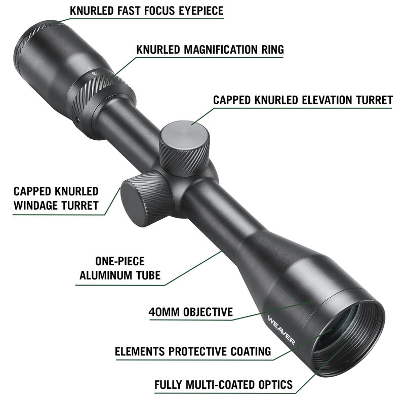 Classic Series 3-9x40  Rifle Scope  1" Rimfire SFP Dual-X W803940R