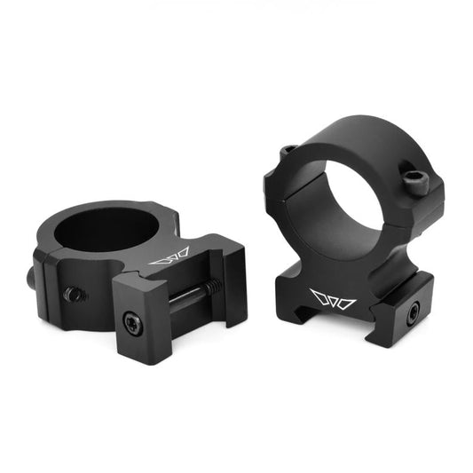 Warne Vapor Horizontal 1 inch High Matte Rings