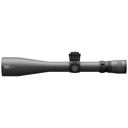 March X Tactical "High Master" Majesta 8-80x56mm SFP W-Dot 1/8MOA 6Level Illum Riflescope w/Middle Wheel & Shuriken Dial Lock D80HV56WTIX-GR-W-Dot