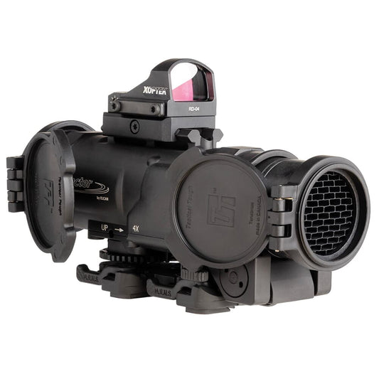 Elcan SpecterDR 1x/4x 5.56mm Riflescope w/Flip Covers, ARD & 3MOA XOPTEK DFOV4-B146-C10-X3