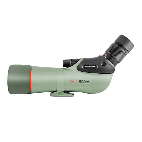 Kowa TSN-66A PROMINAR 25-60x66 Angled Spotting Scope Kit features exceptional fluorite crystal optics for superior clarity.