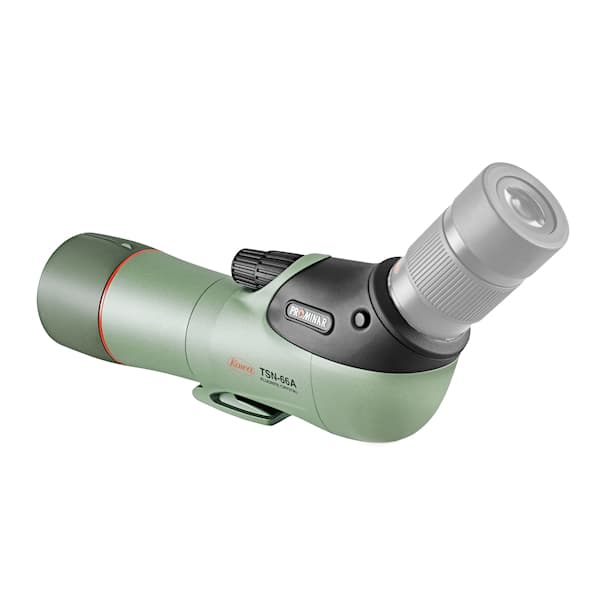 Kowa TSN-66A PROMINAR 66mm Angled Spotting Scope (Body Only) features premium fluorite crystal optics for superior clarity.