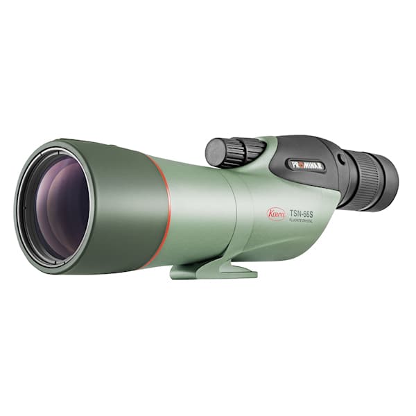 Kowa TSN-66S 25-60x66 Straight Prominar Spotting Scope Kit featuring pure fluorite crystal optics for superior clarity.