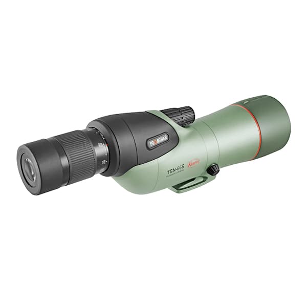 Kowa TSN-66S 25-60x66 Straight Prominar Spotting Scope Kit featuring pure fluorite crystal optics for exceptional clarity.