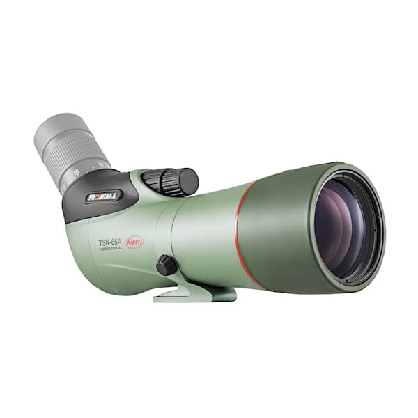 Kowa TSN-66A PROMINAR 66mm Angled Spotting Scope (Body Only) features pure fluorite optics in a compact design.