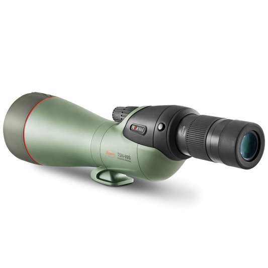 Kowa TSN-99S PROMINAR 30-70x99 Straight Spotting Scope Kits featuring a 99mm fluorite crystal lens for superior detail.